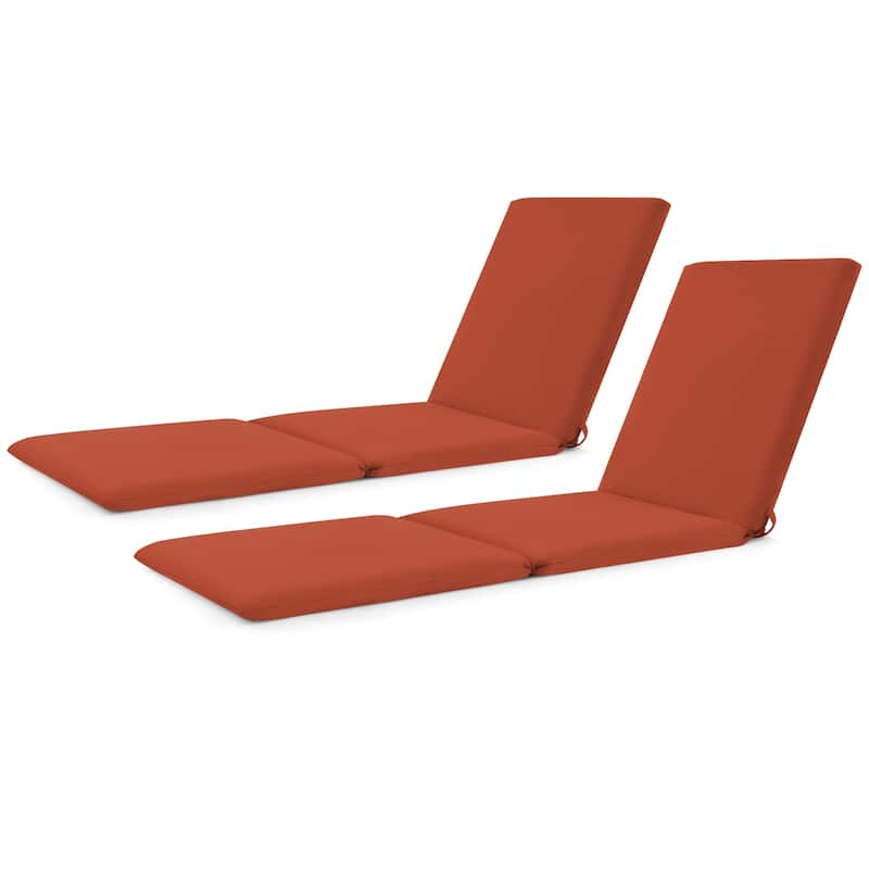 Gymax 2PCS Patio Lounge Chair Recliner Chair w/ 3-Position Adjustable