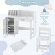 preview thumbnail 3 of 7, Gymax Kids Study Desk & Chair Set w/Chair 2 Storage Cabinets Drawer 4