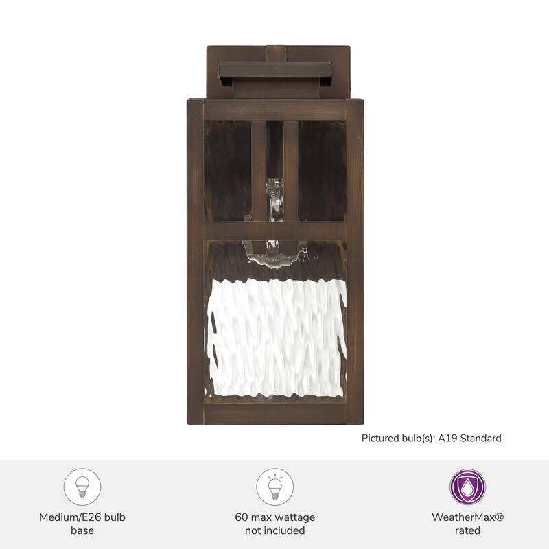 Hunter Aspenbrook Outdoor WeatherMax Wall Light - Modern, Mission - Porch, Patio, Garage - Wet Rated!