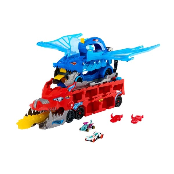 slide 2 of 4, Hot Wheels Ultimate Dual Dragon Transporter