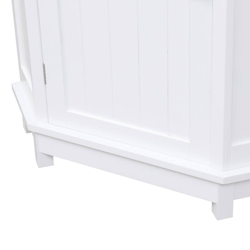 Triangle Corner Storage Cabinet with Adjustable Shelf