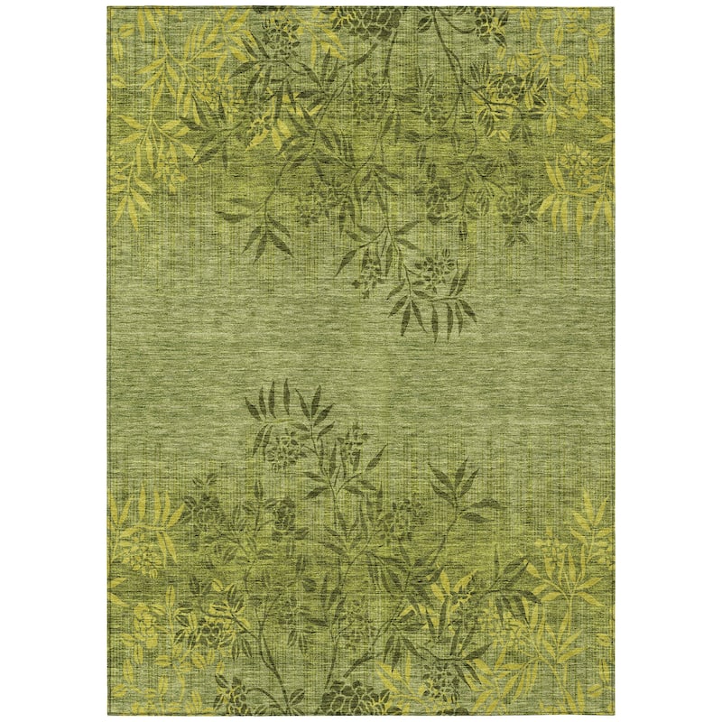 Machine Washable Indoor/ Outdoor Chantille Modern Garden Rug