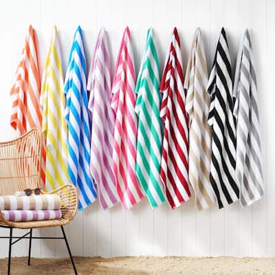Arkwright California Cabana 4-Piece striped Beach Towel Set - 30x70