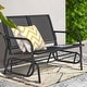 preview thumbnail 8 of 18, Outdoor Love-Seat Rocking Bench, Patio Glider, Textilene Fabric