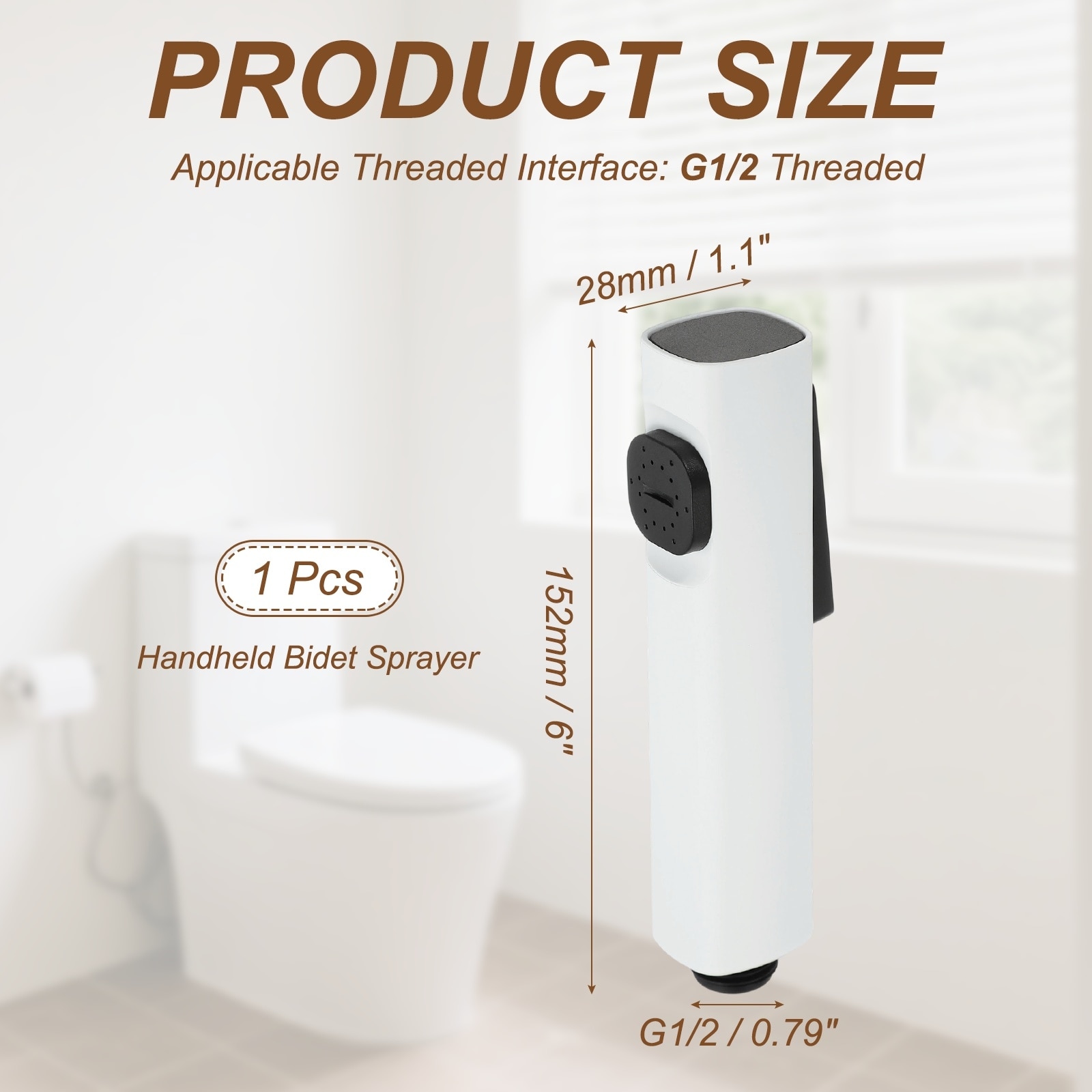 Handheld Bidet Sprayer for Toilet, ABS Bathroom Sprayer Kit Adjustable Water Pressure Control for Kitchen Bathroom