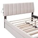 preview thumbnail 8 of 28, Comfortable Upholstered Platform Bed with Smart LED Lights and Extra Trundle