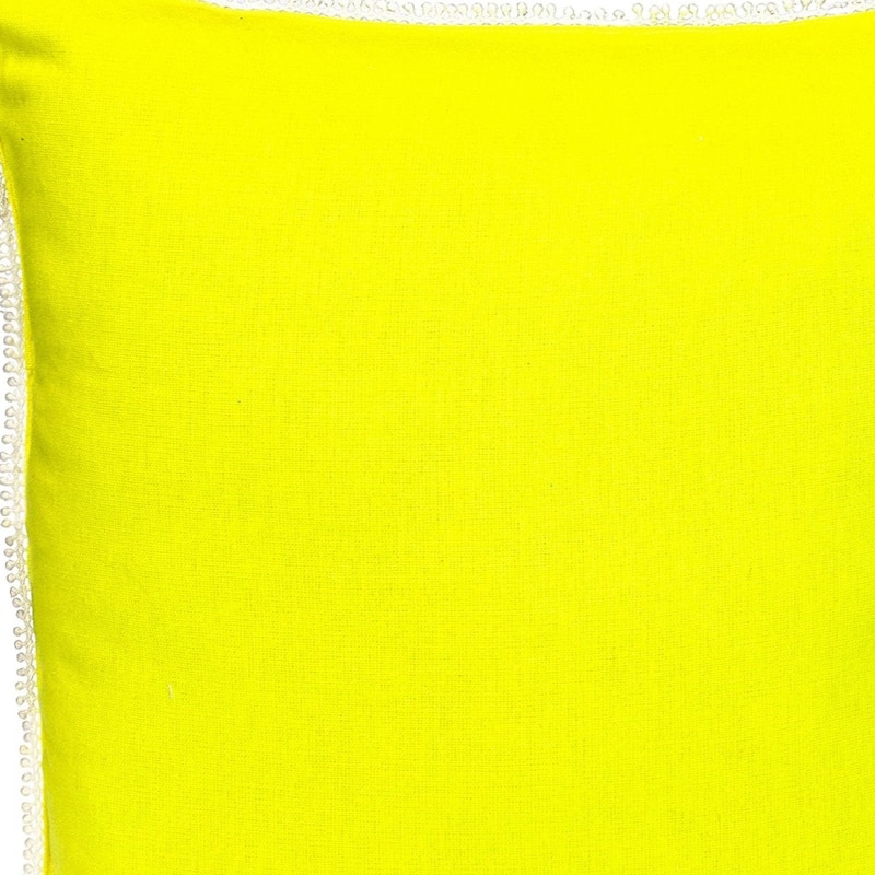 HomeRoots 16" Yellow Cotton Throw Pillow