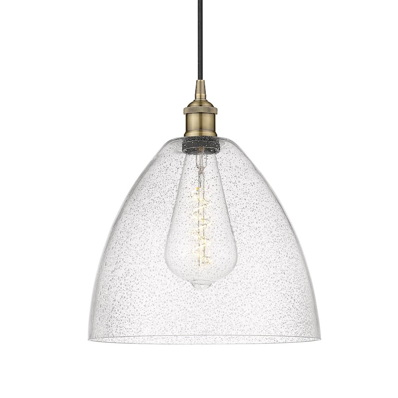 Innovations Lighting 616-1P-14-12 Edison Dome Pendant Edison Dome 12" - Antique Brass / Seedy