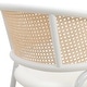preview thumbnail 9 of 13, Ervilla Modern Stylish Side Chair with Rattan Back and White Steel Legs for Dining Room & Kitchen, Set of 4