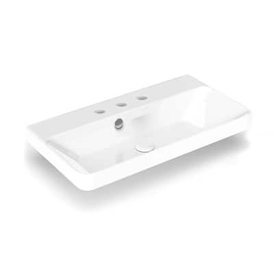 WS Bath Collections Luxury 70.03 Luxury 27-5/8" Rectangular Ceramic