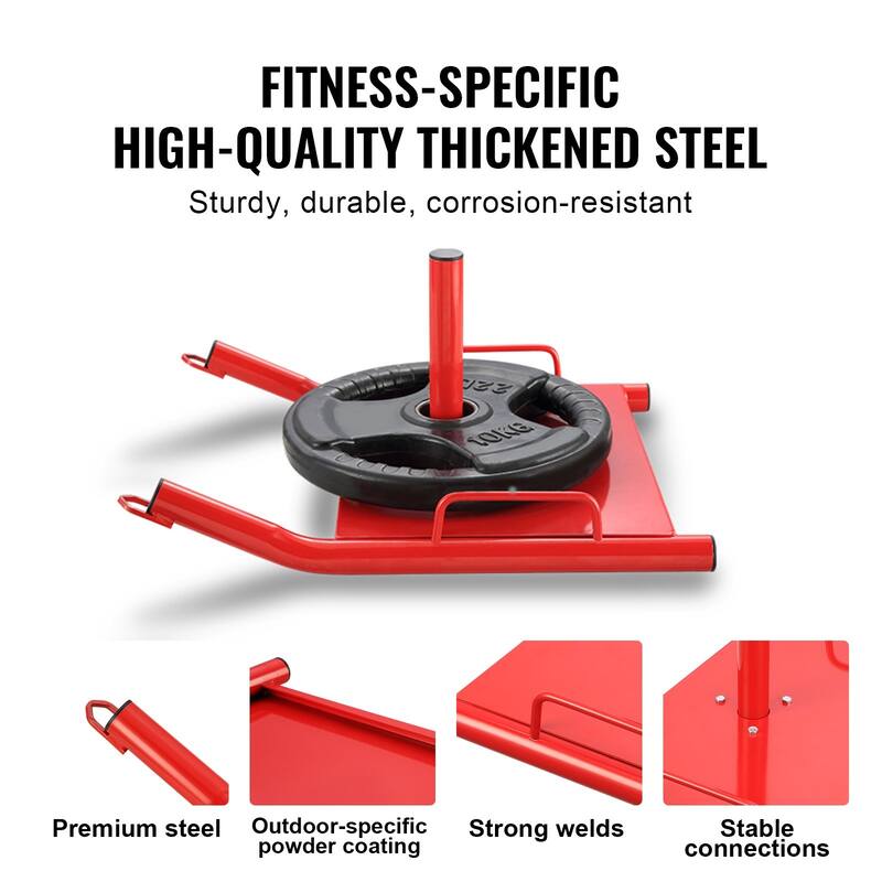 Weight Training Sled for Strength and Speed Workout with 2 Inch Plate - 20.5 x 16 x 9.4 inches