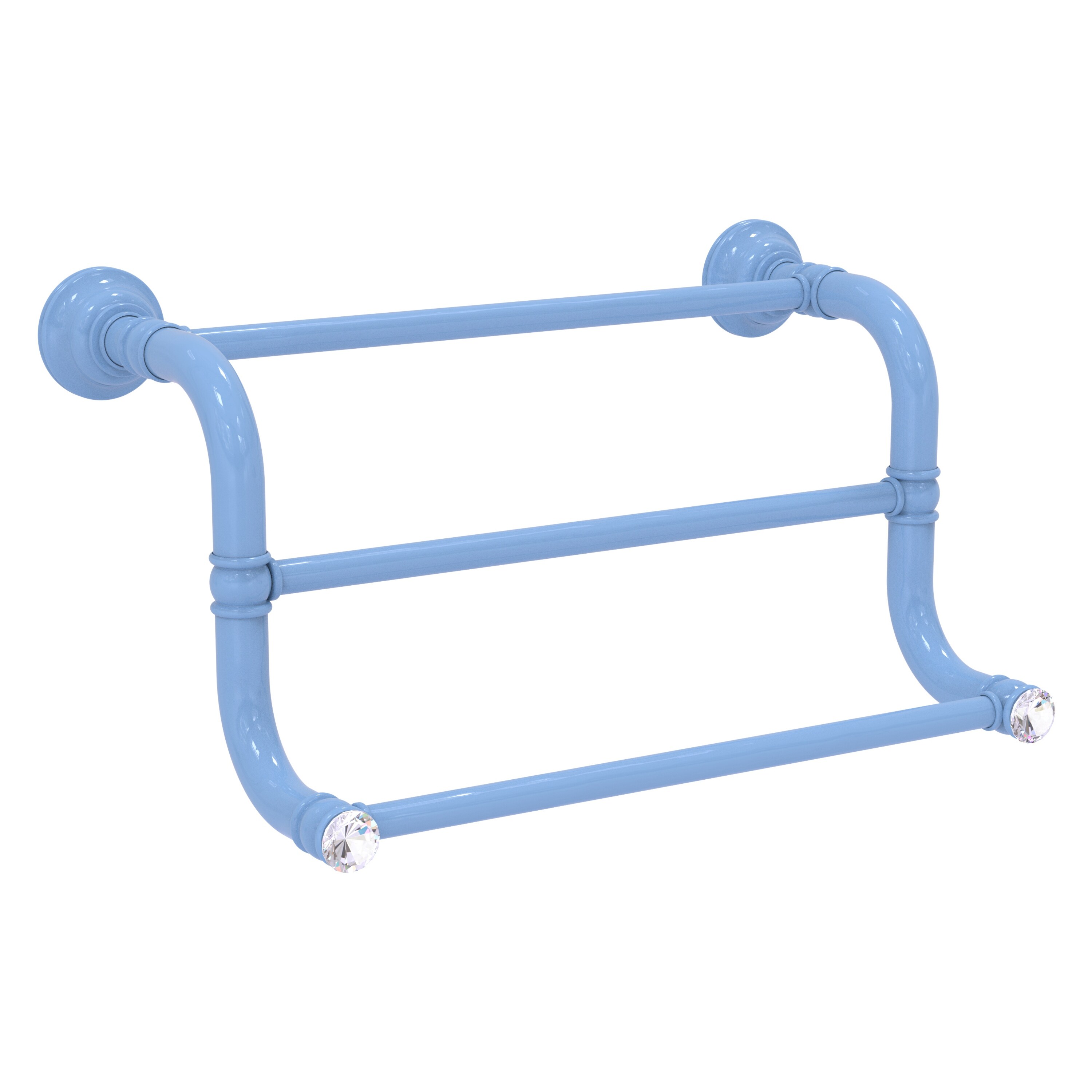 Allied Brass Carolina Crystal 3 Bar Hand Towel Rack