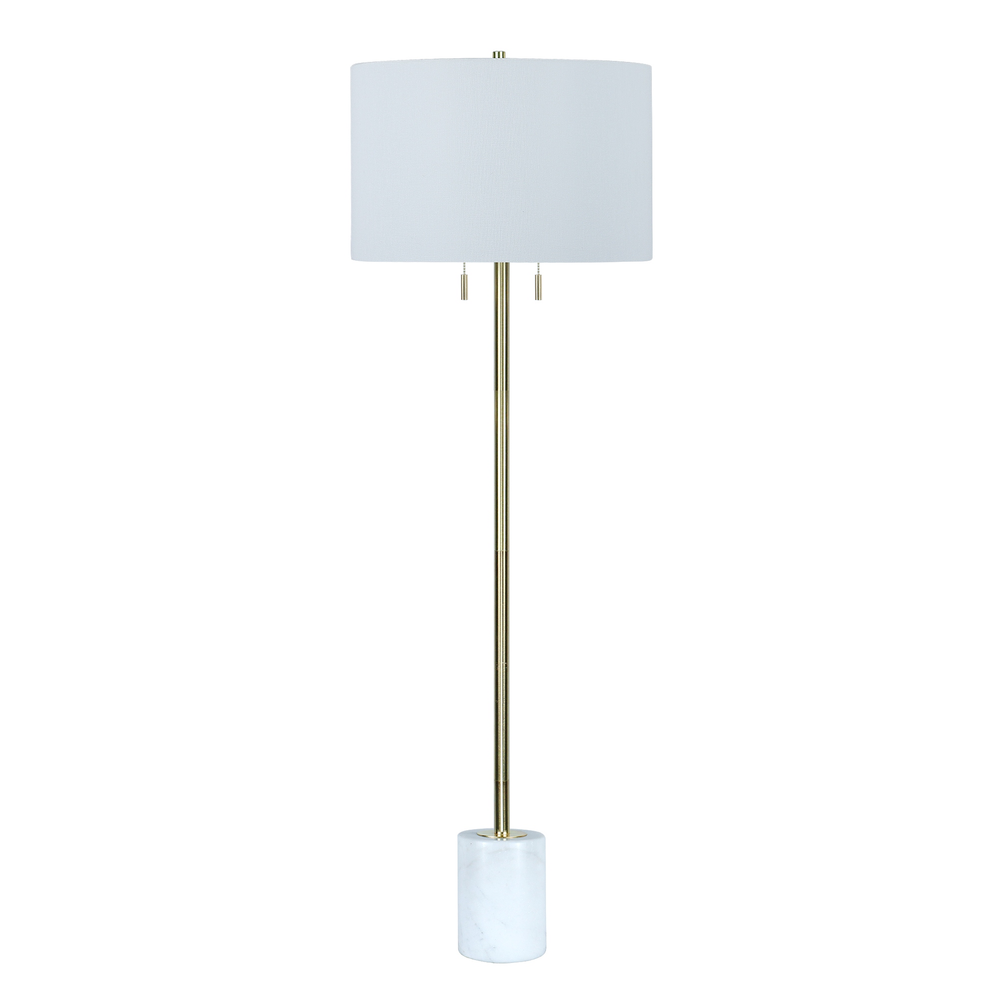 White column discount floor lamp