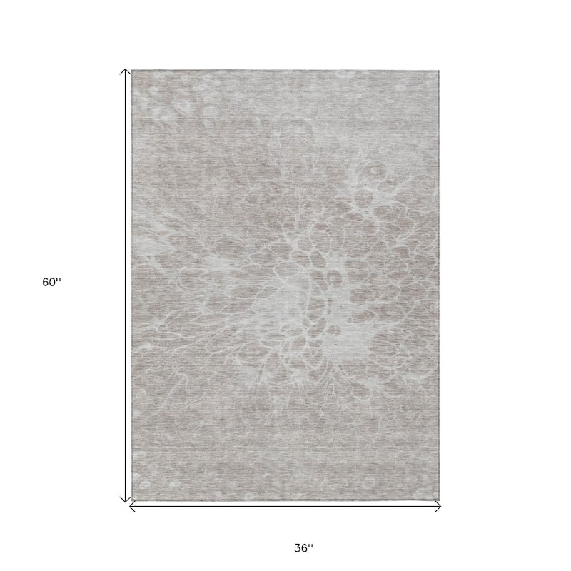 HomeRoots Abstract Transitional Rectangle Outdoor Rug