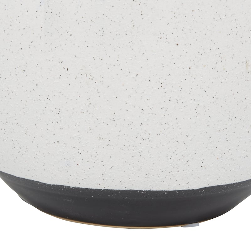 Ceramic Abstract Handmade Decorative Vase with Dripping Effect - White - Roche River Decor