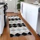 preview thumbnail 38 of 132, Premium Washable Super Soft Diamond Modern Mayfield Rug Black - 2'3" x 7'6"