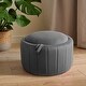preview thumbnail 52 of 55, 30" W Round Velvet Upholstered Storage Ottoman with Flip Top Tray