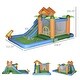 preview thumbnail 2 of 5, Outsunny Tropical Inflatable Water Slide Summer Theme Jumping Castle - 216.5"Lx112.25"Wx102.25"H