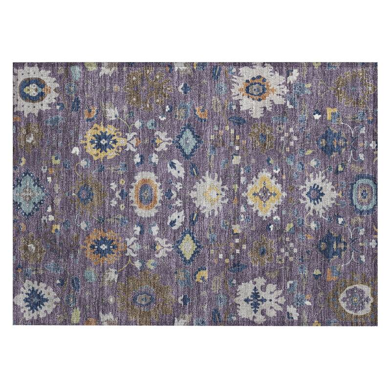 Machine Washable Indoor/ Outdoor Traditional Marci Chantille Rug