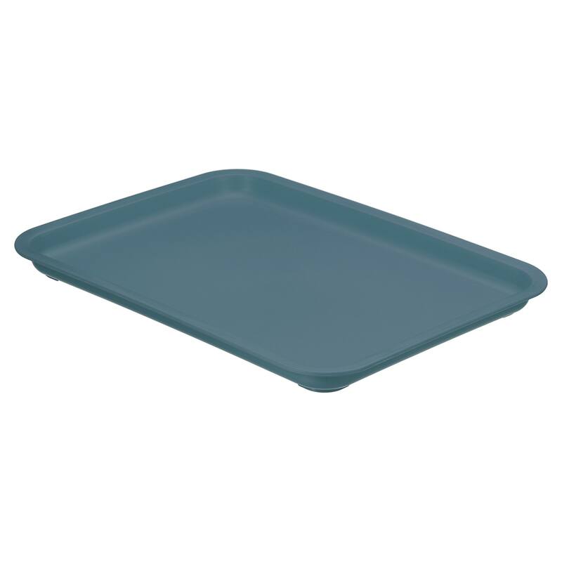 14x10" Fast Food Tray, Plastic Reusable Multi-Purpose Serving Tray Blue