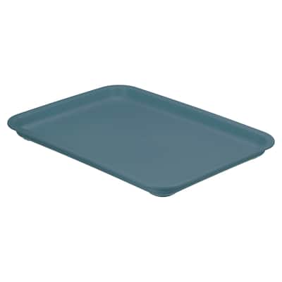 14x10" Fast Food Tray, Plastic Reusable Multi-Purpose Serving Tray Blue