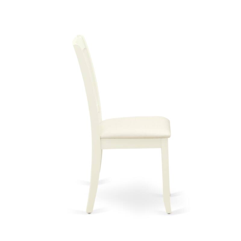 East West Furniture 5 Piece Dining Set Includes a Round Dining Table and 4 Kitchen Chairs, (Finish & Seat Options)