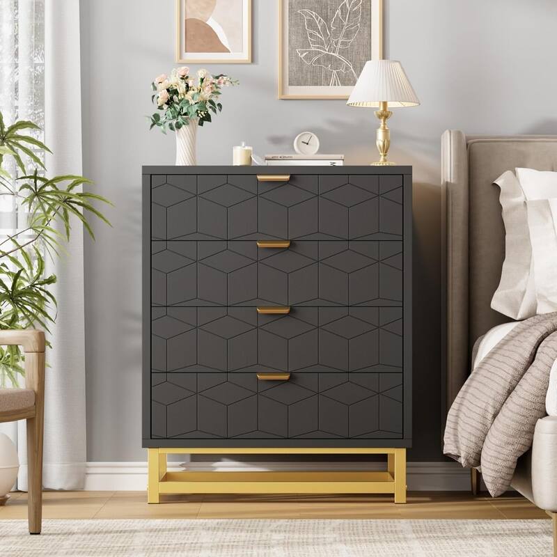 4 Drawer Dresser for Bedroom, Living Room, Entryway