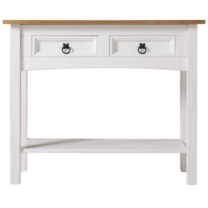 Wood Hall Table Console 2 Drawers Corona | Furniture Dash - N/A