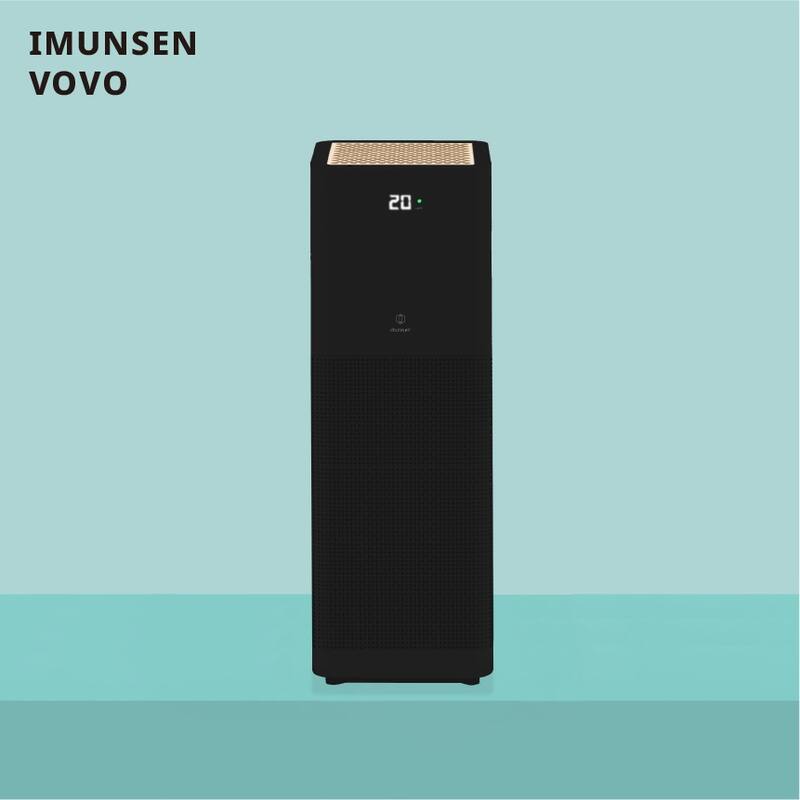 IMUNSEN Air Purifier with Cypress Wood Filter - Black