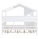 preview thumbnail 7 of 34, Playhouse Design Full Size House Wooden Bed With Trundle, Modern Design for Kids with Storage Shlef-White