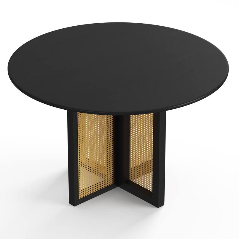 Havenwood Round Dining Table with Cane Base