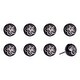 preview thumbnail 56 of 65, Knob-It Vintage Handpainted Ceramic Knobs (8-Pack) Black/Silver Flower