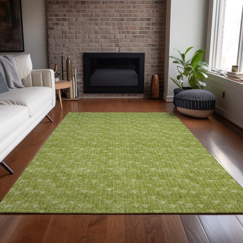 Machine Washable Indoor/ Outdoor Arrows Chantille Rug