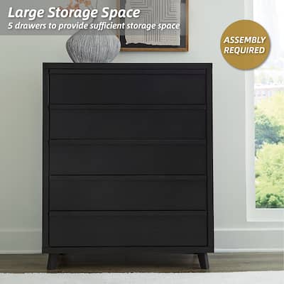 Signature Design by Ashley Danziar Black Wide Chest of Drawers