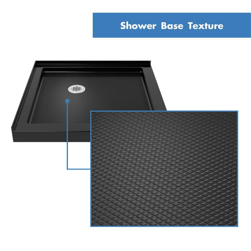 DreamLine SlimLine 42 in. D x 42 in. W x 2 3/4 in. H Double Threshold Shower Base - 42" x 42"