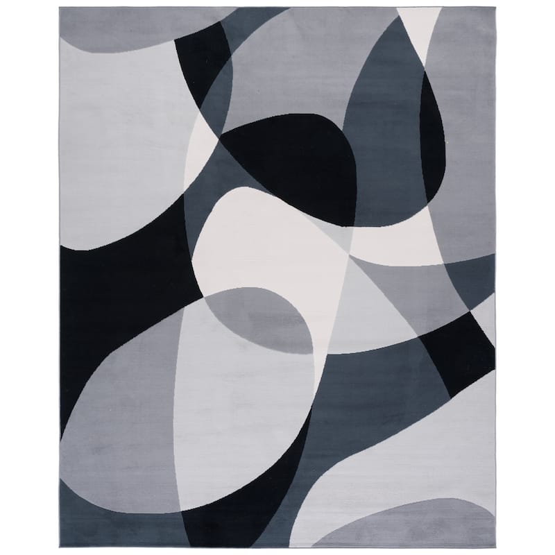 SAFAVIEH Odyssey Shifra Mid-Century Modern Rug - 9' x 12' - Grey/Black Ivory