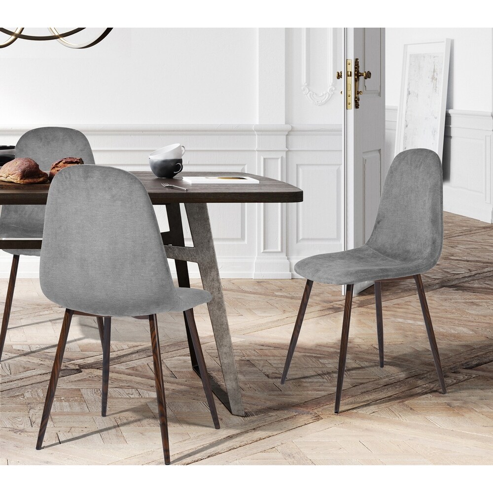 Gray suede sales dining chairs
