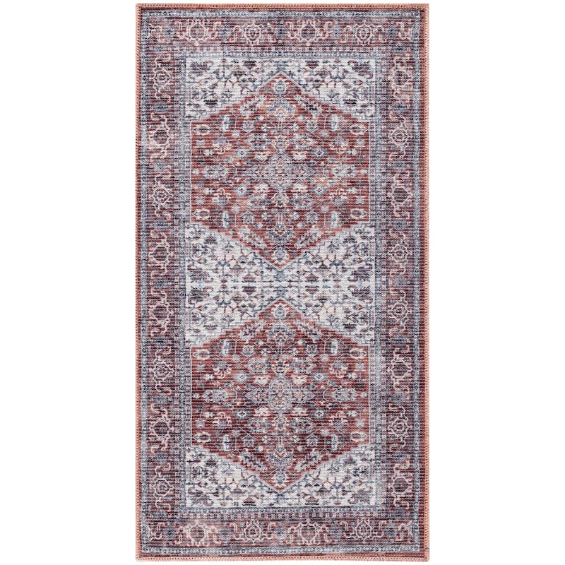 New Concept Washables Vintage Medallion Machine Washable Area Rug
