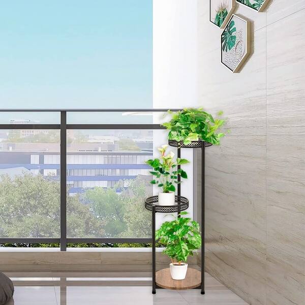 Tierd Corner Plant Stands Holder Black - Bed Bath & Beyond - 39869096