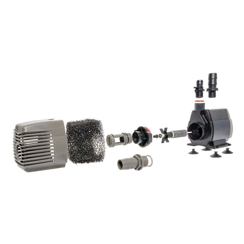 Active Aqua 1000 GPH Submersible Water Pump and 25 Foot Vinyl Irrigation Tubing - 4.5