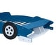 preview thumbnail 25 of 25, Unique Design Kids Furniture Full Size Race Car-Shaped Platform Bed with Kids Bed Wheels, Black