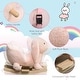 preview thumbnail 3 of 18, Plush Bunny Rabbit Rocking Horse with Sounds, Safety Seatbelt, and High Back - Baby Rocker for Toddlers 18-36 Months