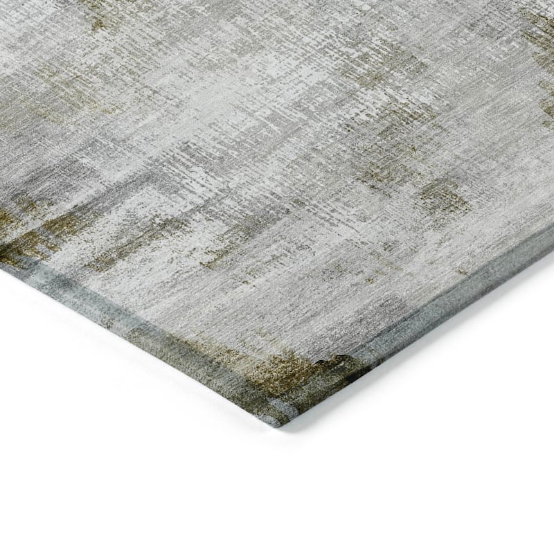 Machine Washable Indoor/ Outdoor Chantille Abstract Chevron Rug