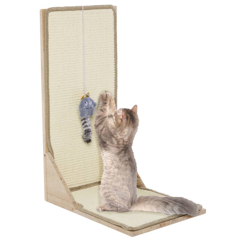 SAFAVIEH Home Natural/Ivory 11"W x 16"L x 24''H Sisal Cat Scratch Toy - 11"W x 16"L x 24''H