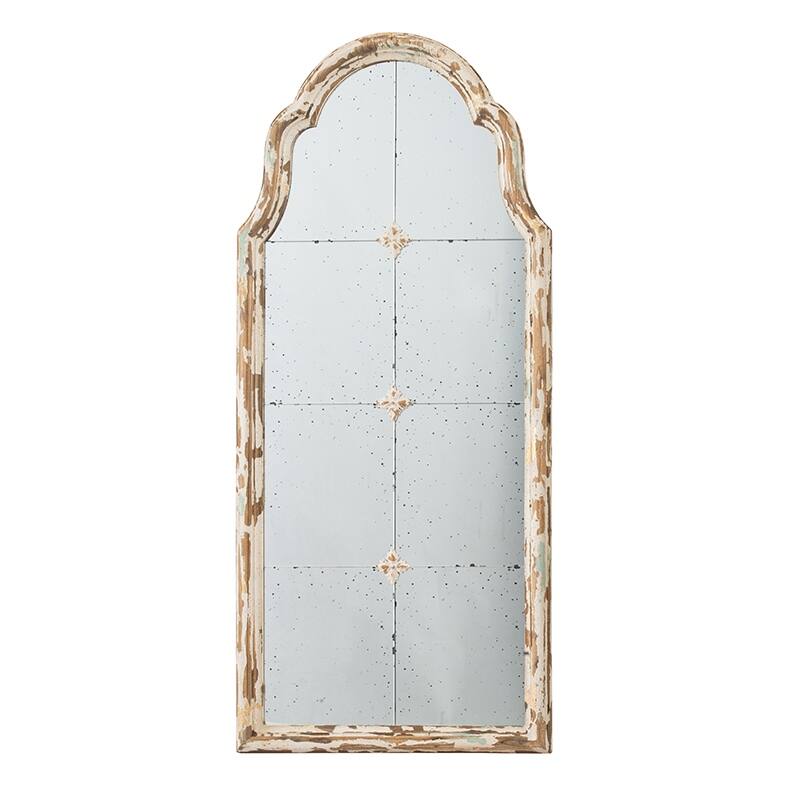 22" x 48" Large Cream & Gold Framed Wall Mirror