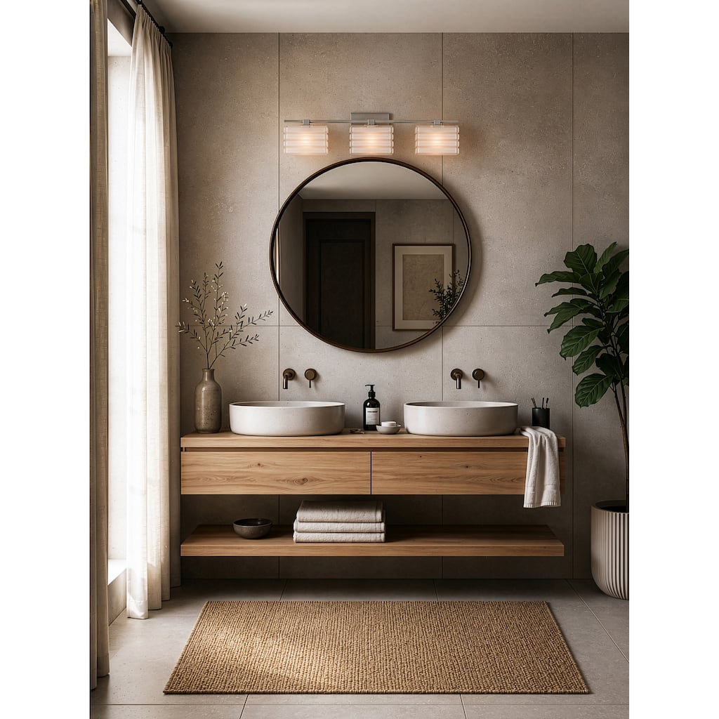 Varaluz Sardinia On Trend Bathroom Vanity Light - Brushed Nickel