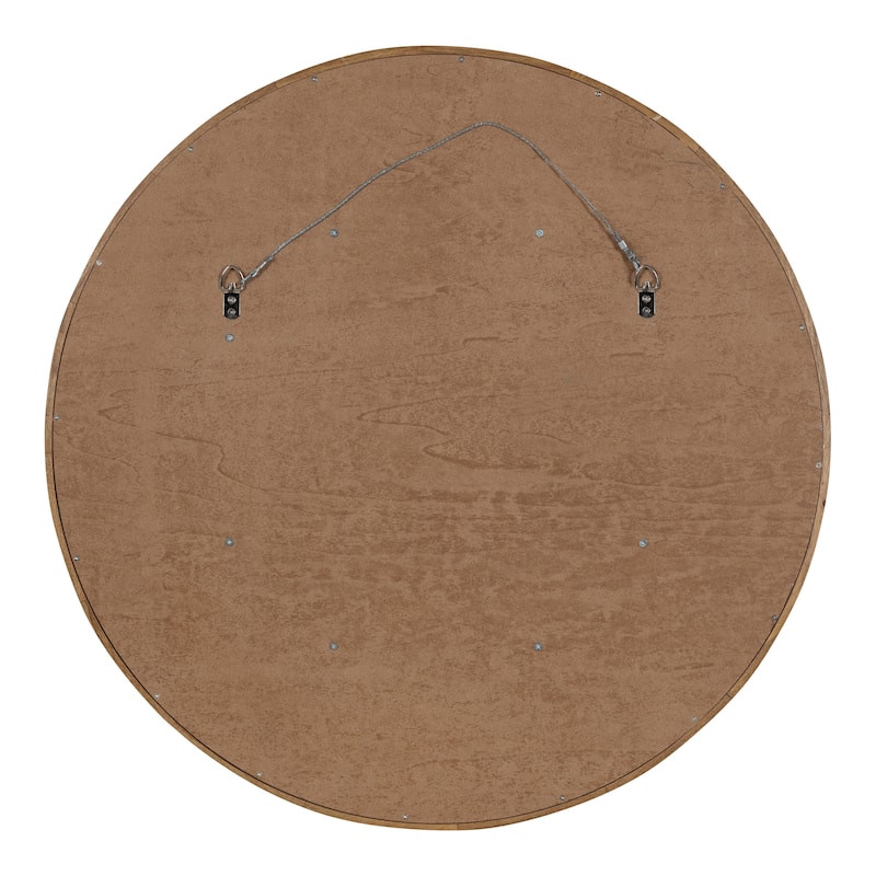 Kate and Laurel Evans Framed Round Wall Mirror - 30" Diameter