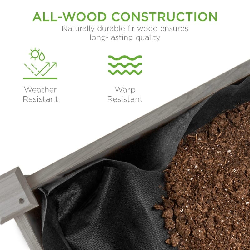 Raised Garden Bed - 48"D x 24"W x 30"H