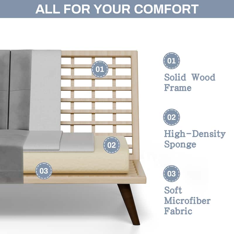 Futzca Futon Couch Sofa Bed, Small Sleeper Sofa Chair Loveseat