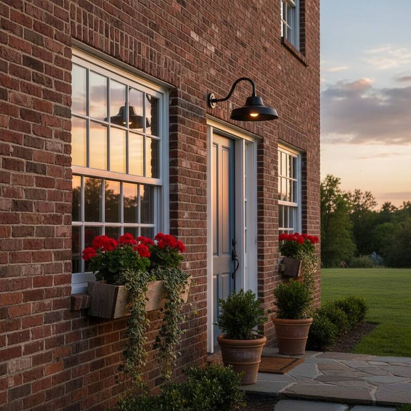 14" Dia 38 Watts,Black LED Outdoor Wall Light - 12"H x 14.25"W x 20.5"D